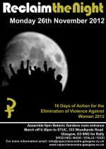 Reclaim The Night March, Glasgow - 26th November 2012