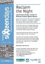 Reclaim The Night: Launch Event 16 Days of Action To Eliminate Violence Against Women